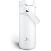 imageInsulated Water Bottle with Straw Stainless Steel Water Bottle LeakProof BPAFree Double Wall Vacuum Keeps Cold for 24 Hours for Sports Travel School 32 oz Azure BluePolar White