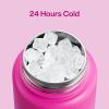 imageInsulated Water Bottle with Straw Stainless Steel Water Bottle LeakProof BPAFree Double Wall Vacuum Keeps Cold for 24 Hours for Sports Travel School 32 oz Azure BlueLime Sorbet
