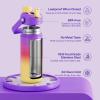 imageInsulated Water Bottle with Straw Stainless Steel Water Bottle LeakProof BPAFree Double Wall Vacuum Keeps Cold for 24 Hours for Sports Travel School 32 oz Azure BluePeach Dream