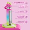imageInsulated Water Bottle with Straw Stainless Steel Water Bottle LeakProof BPAFree Double Wall Vacuum Keeps Cold for 24 Hours for Sports Travel School 32 oz Azure BlueLime Sorbet