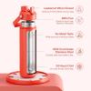 imageInsulated Water Bottle with Straw Stainless Steel Water Bottle LeakProof BPAFree Double Wall Vacuum Keeps Cold for 24 Hours for Sports Travel School 32 oz Azure BlueTawny Orange