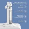 imageInsulated Water Bottle with Straw Stainless Steel Water Bottle LeakProof BPAFree Double Wall Vacuum Keeps Cold for 24 Hours for Sports Travel School 32 oz Azure BluePolar White