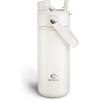 imageInsulated Water Bottle with Straw Stainless Steel Water Bottle LeakProof BPAFree Double Wall Vacuum Keeps Cold for 24 Hours for Sports Travel School 32 oz Azure BlueCream Moon