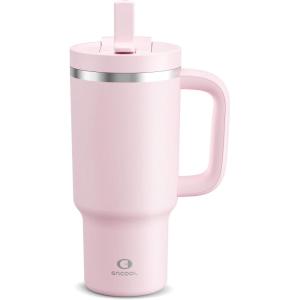 image32 oz Tumbler with Handle and Straw Stainless Steel Insulated Tumbler Keeps Cold for 24 Hours Leakproof Travel Cup Fits in Cup Holder and BPAFreeAcid GreenCotton Candy