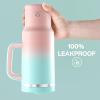 image40 oz Tumbler with Handle and Straw Stainless Steel Insulated Tumbler Keeps Cold for 24 Hours Leakproof Travel Cup Fits in Cup Holder and BPAFree AvenueCherry Blossom