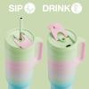 image40 oz Tumbler with Handle and Straw Stainless Steel Insulated Tumbler Keeps Cold for 24 Hours Leakproof Travel Cup Fits in Cup Holder and BPAFree AvenueFairy