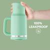 image40 oz Tumbler with Handle and Straw Stainless Steel Insulated Tumbler Keeps Cold for 24 Hours Leakproof Travel Cup Fits in Cup Holder and BPAFree AvenueBrook Green