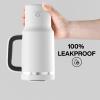 image40 oz Tumbler with Handle and Straw Stainless Steel Insulated Tumbler Keeps Cold for 24 Hours Leakproof Travel Cup Fits in Cup Holder and BPAFree AvenuePolar White