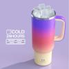 image40 oz Tumbler with Handle and Straw Stainless Steel Insulated Tumbler Keeps Cold for 24 Hours Leakproof Travel Cup Fits in Cup Holder and BPAFree AvenuePeach Dream