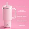 image40 oz Tumbler with Handle and Straw Stainless Steel Insulated Tumbler Keeps Cold for 24 Hours Leakproof Travel Cup Fits in Cup Holder and BPAFree AvenueCotton Candy