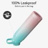 imageInsulated Water Bottle with Straw  Encool Stainless Steel Water Bottle Reusable Leakproof and BPAFree for Sports Travel Cold for 24 Hours 24 oz LavenderCherry Blossom