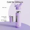 imageInsulated Water Bottle with Straw  Encool Stainless Steel Water Bottle Reusable Leakproof and BPAFree for Sports Travel Cold for 24 Hours 24 oz LavenderLavender