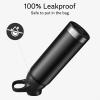 imageInsulated Water Bottle with Straw  Encool Stainless Steel Water Bottle Reusable Leakproof and BPAFree for Sports Travel Cold for 24 Hours 24 oz LavenderBlack Night