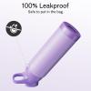 imageInsulated Water Bottle with Straw  Encool Stainless Steel Water Bottle Reusable Leakproof and BPAFree for Sports Travel Cold for 24 Hours 24 oz LavenderLavender