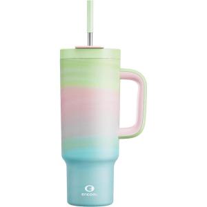 image40 oz Tumbler with Handle and Straw Stainless Steel Insulated Tumbler Keeps Cold for 24 Hours Leakproof Travel Cup Fits in Cup Holder and BPAFree AvenueFairy
