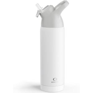 imageInsulated Water Bottle with Straw  Encool Stainless Steel Water Bottle Reusable Leakproof and BPAFree for Sports Travel Cold for 24 Hours 24 oz LavenderSnowflake