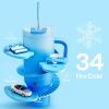 image40 oz Tumbler with Handle and Straw 100 Leakproof Insulated Tumbler with Lid and Straw Stainless Steel Travel Mug Keeps Cold for 34 Hours Car Cup Holder Friendly Sea