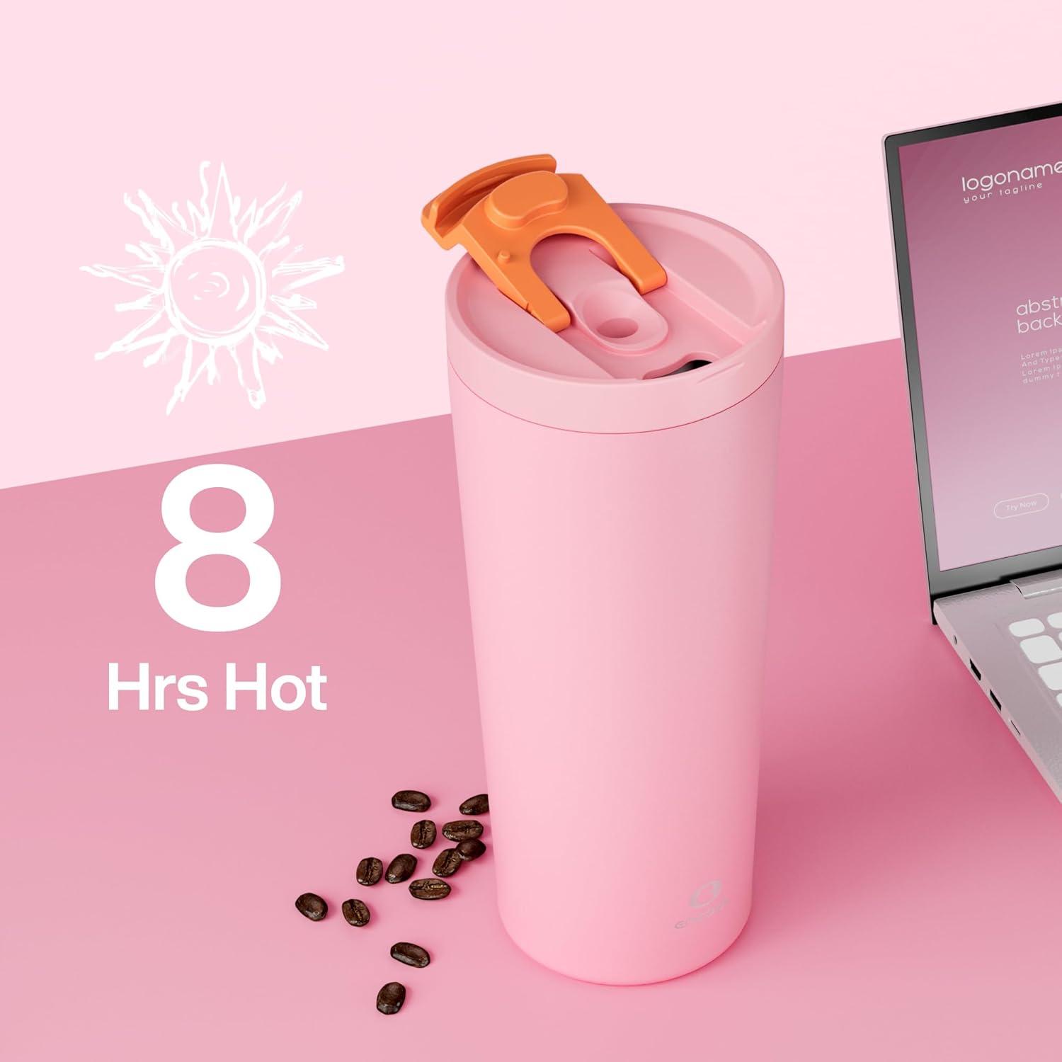 image30 oz Insulated Tumbler with Lid and Straw 100 Leakproof Travel Coffee Mug Stainless Steel Coffee Tumbler Keeps Cold for 24 Hours or Hot for 8 Hours Car Cup Holder Friendly BlushBlush