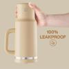 image40 oz Tumbler with Handle and Straw Stainless Steel Insulated Tumbler Keeps Cold for 24 Hours Leakproof Travel Cup Fits in Cup Holder and BPAFree Evening GlowIndian Khaki