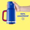 image40 oz Tumbler with Handle and Straw Stainless Steel Insulated Tumbler Keeps Cold for 24 Hours Leakproof Travel Cup Fits in Cup Holder and BPAFree Evening GlowBeaucoup Blue