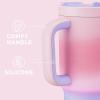 image40 oz Tumbler with Handle and Straw Stainless Steel Insulated Tumbler Keeps Cold for 24 Hours Leakproof Travel Cup Fits in Cup Holder and BPAFree Evening GlowEvening Glow