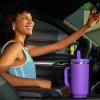 image40 oz Tumbler with Handle and Straw Stainless Steel Insulated Tumbler Keeps Cold for 24 Hours Leakproof Travel Cup Fits in Cup Holder and BPAFree Evening GlowViolet