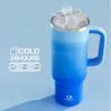 image40 oz Tumbler with Handle and Straw Stainless Steel Insulated Tumbler Keeps Cold for 24 Hours Leakproof Travel Cup Fits in Cup Holder and BPAFree Evening GlowSea