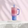 image40 oz Tumbler with Handle and Straw Stainless Steel Insulated Tumbler Keeps Cold for 24 Hours Leakproof Travel Cup Fits in Cup Holder and BPAFree Evening GlowEvening Glow