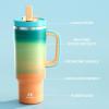 image40 oz Tumbler with Handle and Straw Stainless Steel Insulated Tumbler Keeps Cold for 24 Hours Leakproof Travel Cup Fits in Cup Holder and BPAFree Evening GlowAvenue