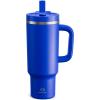 image40 oz Tumbler with Handle and Straw Stainless Steel Insulated Tumbler Keeps Cold for 24 Hours Leakproof Travel Cup Fits in Cup Holder and BPAFree Evening GlowRoyal Blue