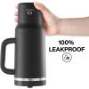 image40 oz Tumbler with Handle and Straw Stainless Steel Insulated Tumbler Keeps Cold for 24 Hours Leakproof Travel Cup Fits in Cup Holder and BPAFree Evening GlowBlack Night