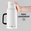 image40 oz Tumbler with Handle and Straw Stainless Steel Insulated Tumbler Keeps Cold for 24 Hours Leakproof Travel Cup Fits in Cup Holder and BPAFree Evening GlowPolar White