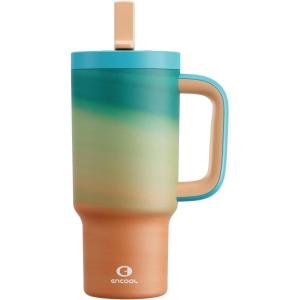 image40 oz Tumbler with Handle and Straw Stainless Steel Insulated Tumbler Keeps Cold for 24 Hours Leakproof Travel Cup Fits in Cup Holder and BPAFree Evening GlowAvenue