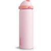 imageENCOOL Insulated Water Bottle with Straw Stainless Steel Water Bottle with Push Button Lid LeakProof ampamp BPAFree Keeps Cold for 24 Hours for Sports Travel Gym 32 oz Hazy BlueBlueLilyRed