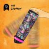 imageENCOOL Insulated Water Bottle with Straw Stainless Steel Water Bottle with Push Button Lid LeakProof ampamp BPAFree Keeps Cold for 24 Hours for Sports Travel Gym 32 oz Hazy BlueBlueTrippy Skulls