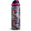 imageENCOOL Insulated Water Bottle with Straw Stainless Steel Water Bottle with Push Button Lid LeakProof ampamp BPAFree Keeps Cold for 24 Hours for Sports Travel Gym 32 oz Hazy BlueBlueTrippy Skulls