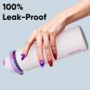 imageENCOOL Insulated Water Bottle with Straw Stainless Steel Water Bottle with Push Button Lid LeakProof ampamp BPAFree Keeps Cold for 24 Hours for Sports Travel Gym 32 oz Hazy BlueBlueOyster Pink