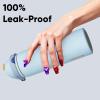 imageENCOOL Insulated Water Bottle with Straw Stainless Steel Water Bottle with Push Button Lid LeakProof ampamp BPAFree Keeps Cold for 24 Hours for Sports Travel Gym 32 oz Hazy BlueBlueHazy BlueBlue