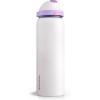 imageENCOOL Insulated Water Bottle with Straw Stainless Steel Water Bottle with Push Button Lid LeakProof ampamp BPAFree Keeps Cold for 24 Hours for Sports Travel Gym 32 oz Hazy BlueBlueOyster Pink