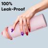 imageENCOOL Insulated Water Bottle with Straw Stainless Steel Water Bottle with Push Button Lid LeakProof ampamp BPAFree Keeps Cold for 24 Hours for Sports Travel Gym 32 oz Hazy BlueBlueLilyRed
