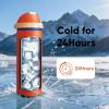 imageInsulated Water Bottle with Straw  Encool Stainless Steel Water Bottle with Push Button Lid LeakProof ampamp BPAFree Keeps Cold for 24 Hours for Sports Travel Gym 32 oz Oil BlackSalmon