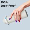 imageInsulated Water Bottle with Straw  Encool Stainless Steel Water Bottle with Push Button Lid LeakProof ampamp BPAFree Keeps Cold for 24 Hours for Sports Travel Gym 32 oz Oil BlackKangaroo Grey