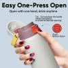 imageInsulated Water Bottle with Straw  Encool Stainless Steel Water Bottle with Push Button Lid LeakProof ampamp BPAFree Keeps Cold for 24 Hours for Sports Travel Gym 32 oz Oil BlackQuill GreyRed