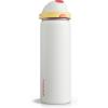 imageInsulated Water Bottle with Straw  Encool Stainless Steel Water Bottle with Push Button Lid LeakProof ampamp BPAFree Keeps Cold for 24 Hours for Sports Travel Gym 32 oz Oil BlackQuill GreyRed