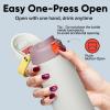 imageInsulated Water Bottle with Straw  Encool Stainless Steel Water Bottle with Push Button Lid LeakProof ampamp BPAFree Keeps Cold for 24 Hours for Sports Travel Gym 32 oz Oil BlackQuill GreyRed