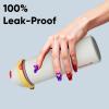 imageInsulated Water Bottle with Straw  Encool Stainless Steel Water Bottle with Push Button Lid LeakProof ampamp BPAFree Keeps Cold for 24 Hours for Sports Travel Gym 32 oz Oil BlackQuill GreyRed