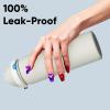 imageInsulated Water Bottle with Straw  Encool Stainless Steel Water Bottle with Push Button Lid LeakProof ampamp BPAFree Keeps Cold for 24 Hours for Sports Travel Gym 32 oz Oil BlackKangaroo Grey