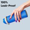 imageInsulated Water Bottle with Straw  Encool Stainless Steel Water Bottle with Push Button Lid LeakProof ampamp BPAFree Keeps Cold for 24 Hours for Sports Travel Gym 32 oz Oil BlackSapphire