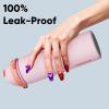 imageInsulated Water Bottle with Straw  Encool Stainless Steel Water Bottle with Push Button Lid LeakProof ampamp BPAFree Keeps Cold for 24 Hours for Sports Travel Gym 32 oz Oil BlackLilyRed