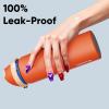 imageInsulated Water Bottle with Straw  Encool Stainless Steel Water Bottle with Push Button Lid LeakProof ampamp BPAFree Keeps Cold for 24 Hours for Sports Travel Gym 32 oz Oil BlackSalmon